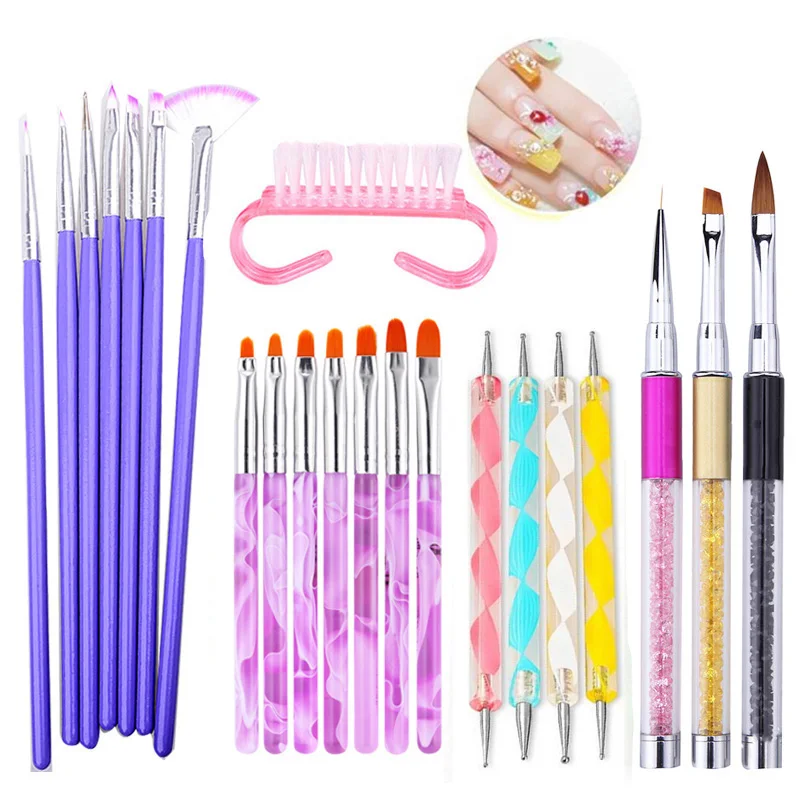 Amazon.com : Tinsow 3pcs Professional Nail Art Brush Set Liner Pens  Striping Brushes for Short Strokes, Details, Blending, Elongated Lines etc  (Transparent) : Beauty & Personal Care