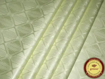 

10 Yards Bazin Riche Fabric Light Cream Shining Austria Quality (Similar to Getzner) Guinea Brocade 100% Cotton Garment Cloth