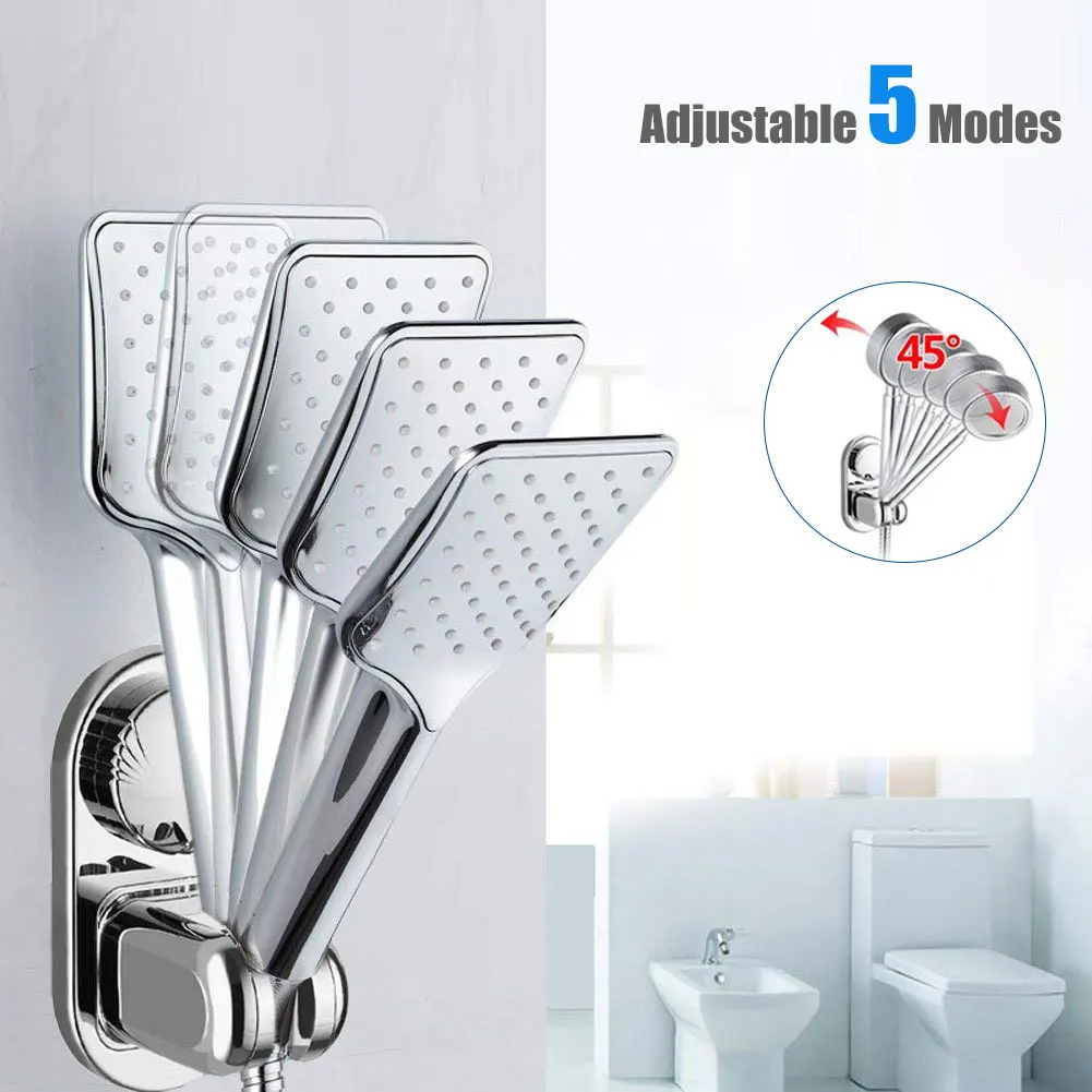 Shower Head Holder Adjustable Handset Holder Rack Bracket Suction Cup Wall Portable Shower Head Stand Bracket Bathroom Accessory