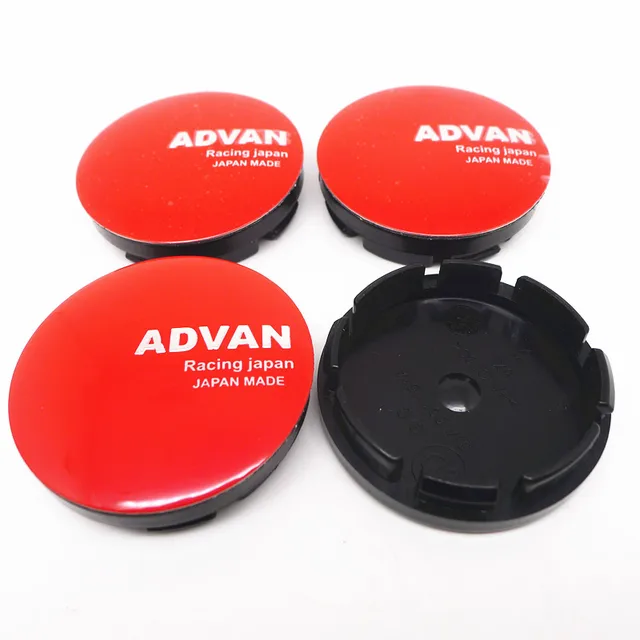 4 stücke ADVAN Nabendeckel 56mm Racing Auto Rad Kappe