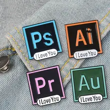 Алиэкспресс Лидер продаж Креативный стиль брошь ai ps значок мультфильм сплав капля масла брошь значок лошадь иглы