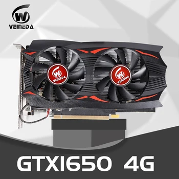 

VEINEDA Graphic card gtx 1650 4GB 128 Bit GDDR5 NVIDIA GPU TU117 12nm HDMI DVI 8000MHz 1485MHz for nVIDIA Geforce GTX 1650 VGA
