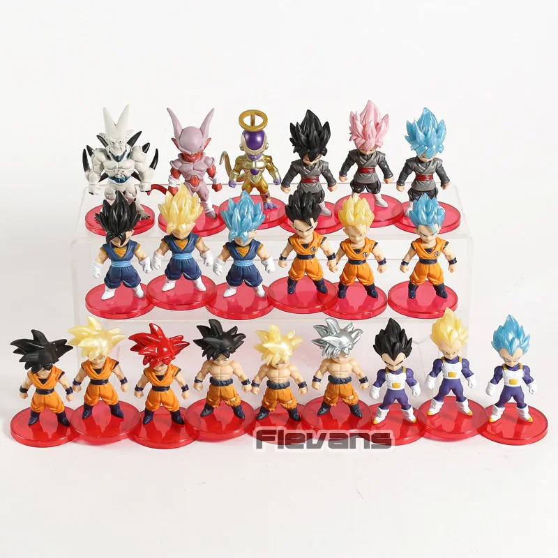 Dragon Ball Z Ultra Instinct Son Goku Super Saiyan Gohan Vegeta Vegetto Freeza Syn Shenron мини-фигурки из ПВХ игрушки 21 шт./компл