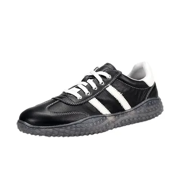 

reathable sneaker fashion boots men casual shoes, Leisure shoes handmade fashion British retro men shoes all-match cowhide