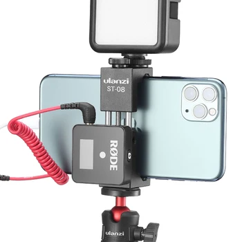 

Ulanzi ST-08 Upgraded Phone Clip Clamp Holder with Cold Shoe Mount 1/4 Standard Screw Nut for Rode Wireless Go Camera Accessory