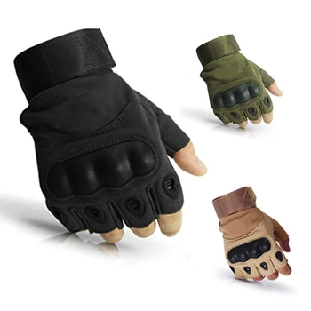 

Us Special Force Fingerless Tactical Gloves Military Fighting Combat Slip-resistant Black Half Finger Gloves Fitness Leather Men