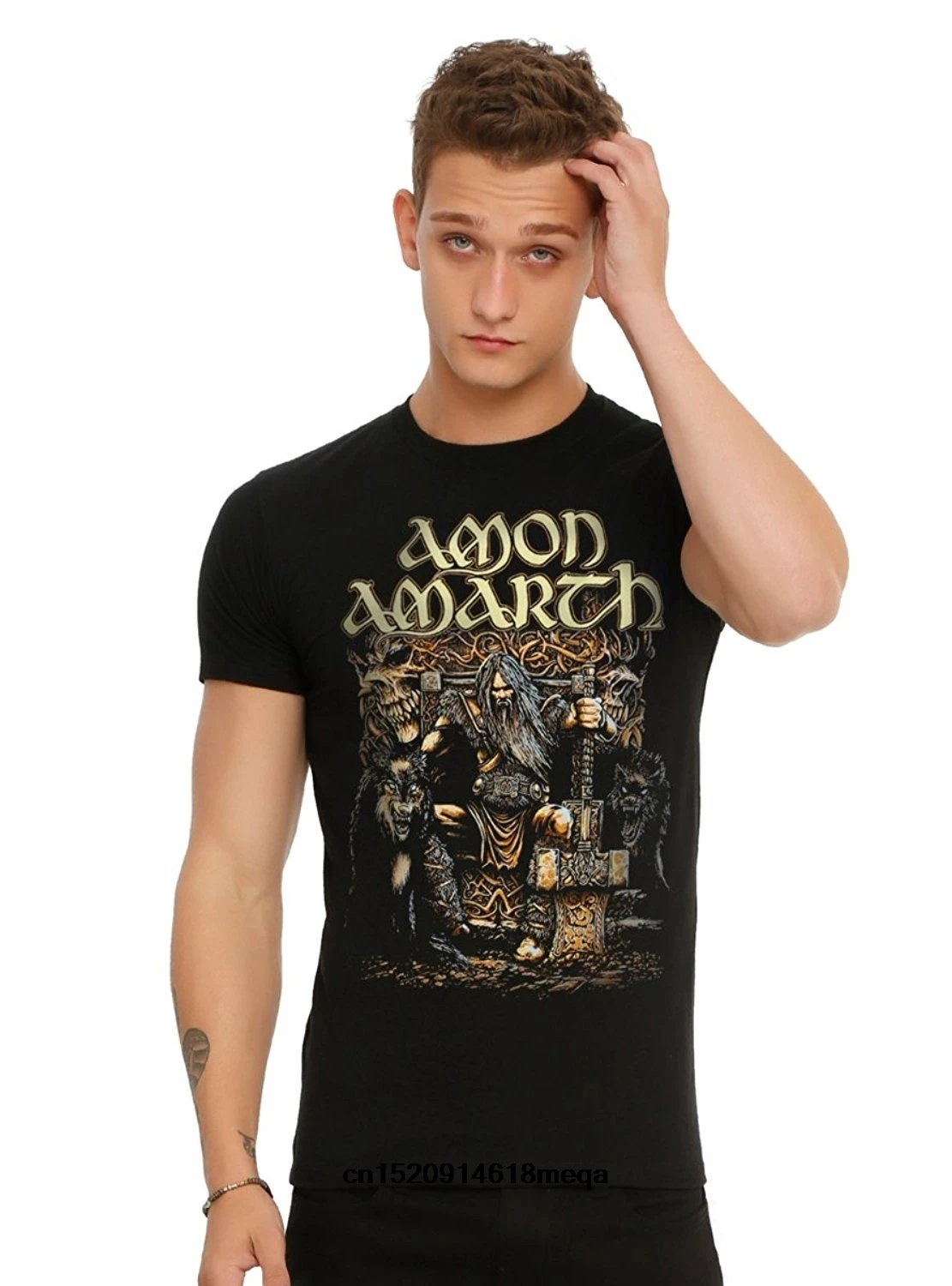 funny t shirts Amon Amarth Thor Oden's Son Men Short Sleeve T-Shirt |