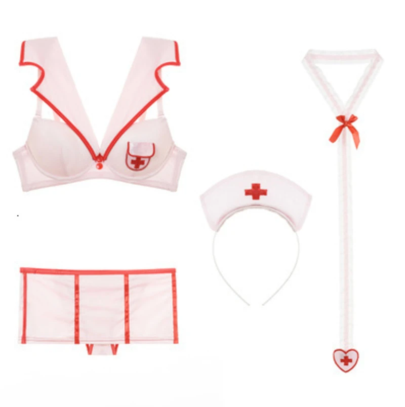 Nurse Costume Role Play Love Live Cosplay Sexy Girl Lingerie Women Pink Underwear Fancy Erotic Anime Uniform Nurse Set Costumes