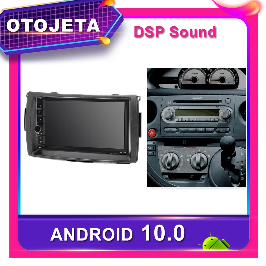 Рамка android 10,0 dvd-плеер автомобильный Радио для Toyota Sienta 2003- Автомобильный gps навигатор dsp стерео Мультимедиа DVR магнитофон