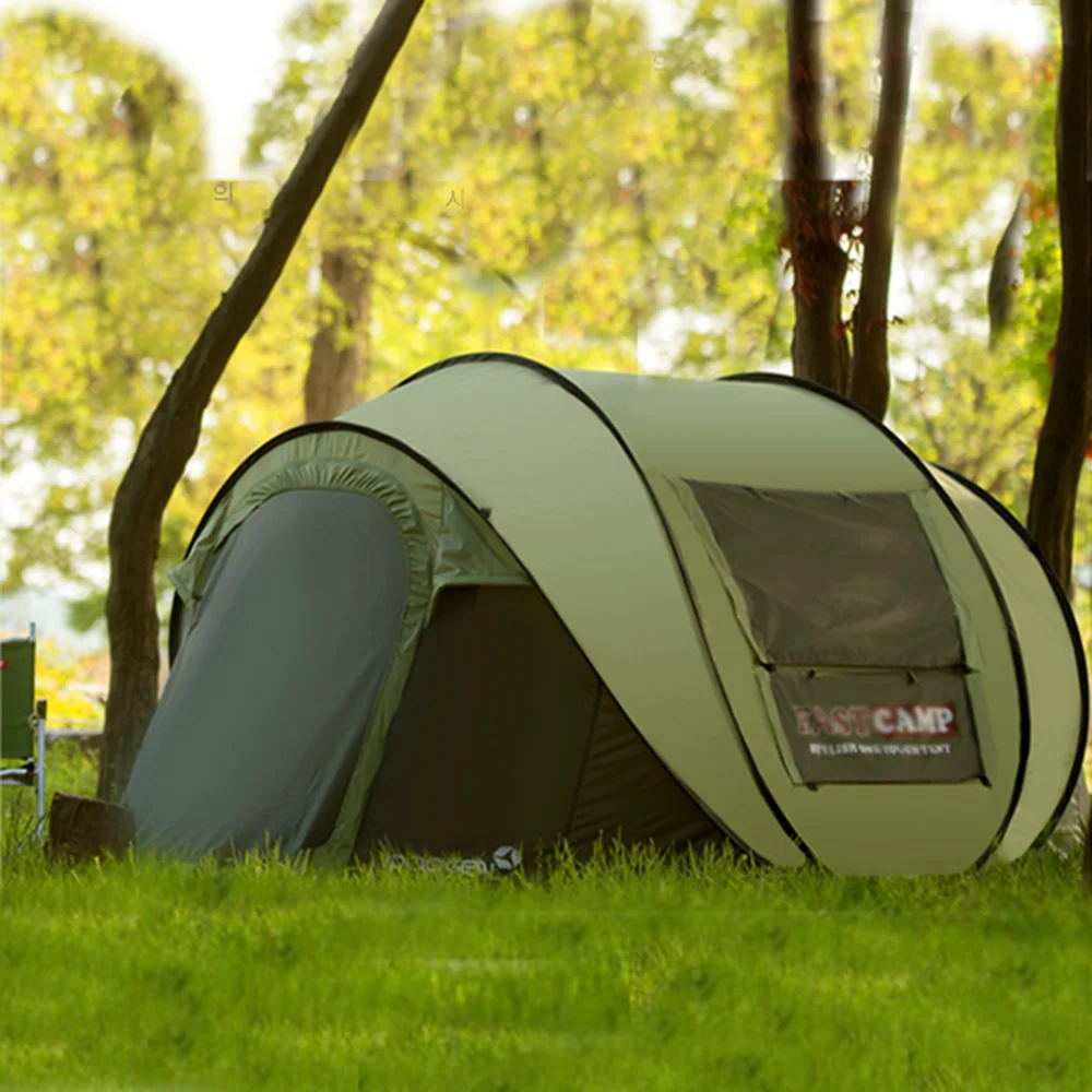Skup W nowym stylu Pop Up Ultralarge 4 ~ 5 osób w pełni automatyczna prędkość otwarta z moskitierą Outdoor Camping namiot plażowy Sun Shelter