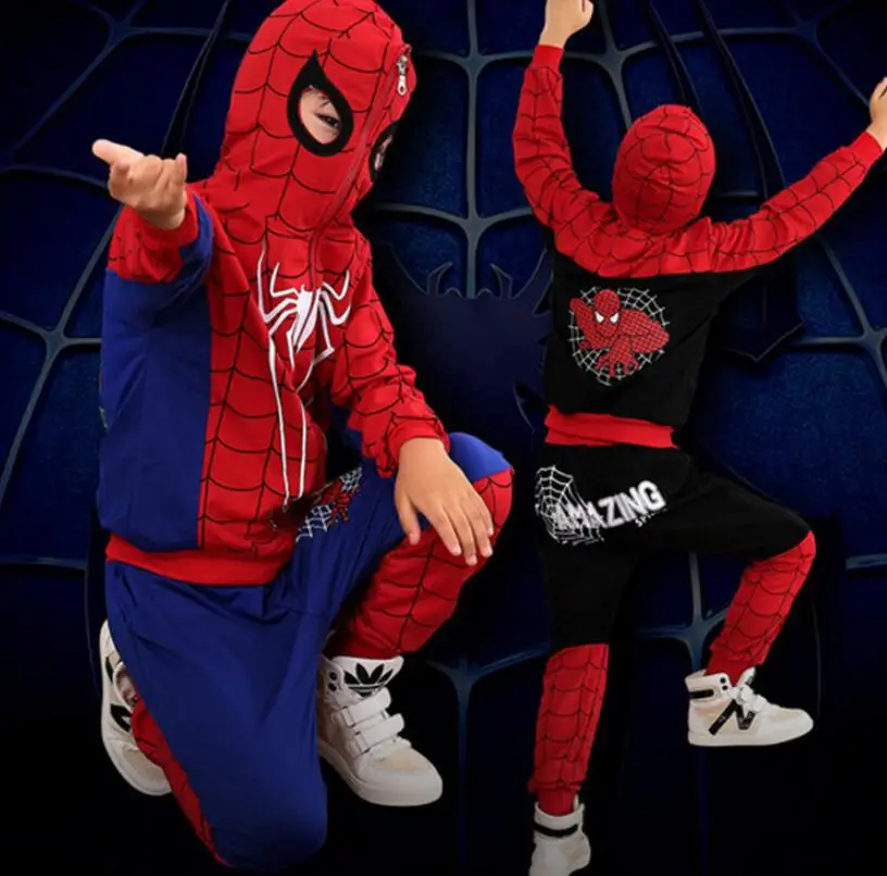 2019 Spiderman Baby Clothing Set Sport Suit Children Fashion Child Spider Man Superhero Costume Kids Hoodie Tracksuit Clothes | Детская