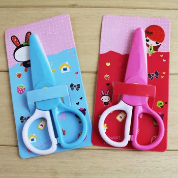 

1Pcs Child Safety Scissors Prevent Hand Injury DIY Photo Plastic Student Scissors/Paper-cutting Scissors Office School Supplies