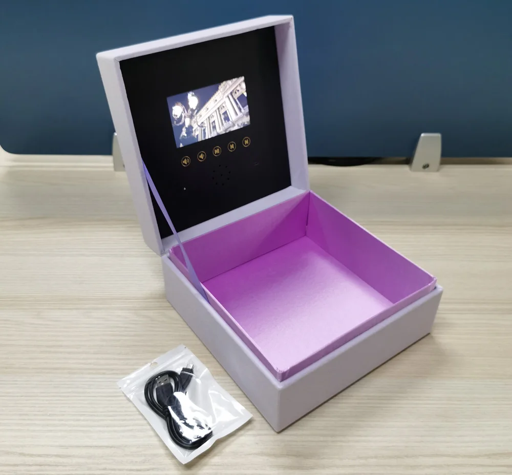 صندوق هدايا فيديو عالمي بشاشة Lcd ، بطاقة معايدة فيديو 12 ميجابايت ، صندوق  مراقبة لأعمال الإعلانات - AliExpress المنزل والحديقة