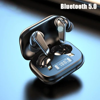 

New Wireless Bluetooth Headset TWS Earphone 9D Deep Sound Music Headsets LED Power Display Earbud Touch Control With Mic