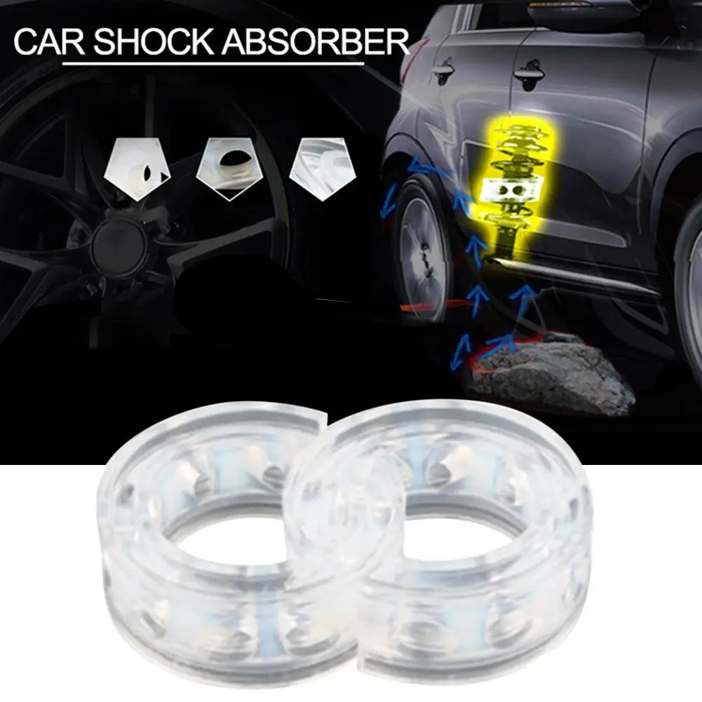 

2PCS Transparent Automobile Shock-absorbing Rubber Buffer Shock Absorber For Spring Clearance 23/27MM