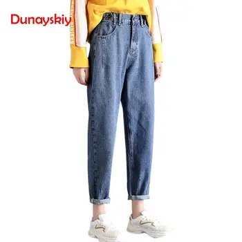 

2020 Boyfriend Jeans Pants Women Trousers Casual Plus Size Loose Fit Vintage Denim Pants High Waist Jeans Women Full Pants