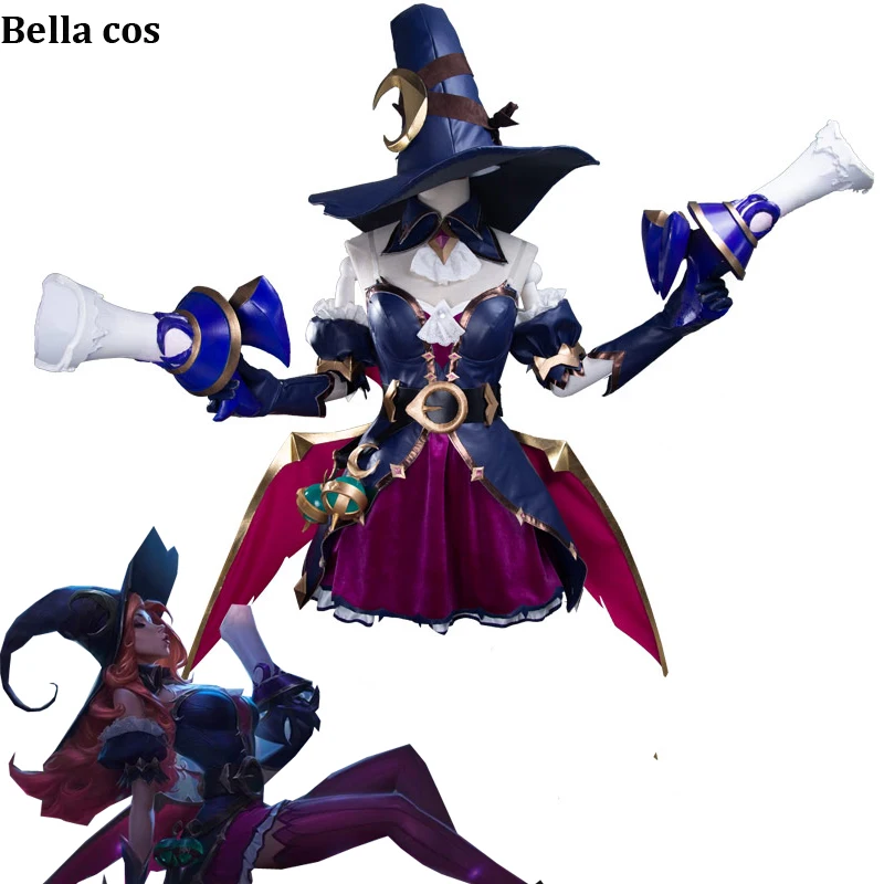 New LOL bewitching Miss Fortune cosplay Halloween costume female dress uniform Anime costumes clothes for women cos outfits |