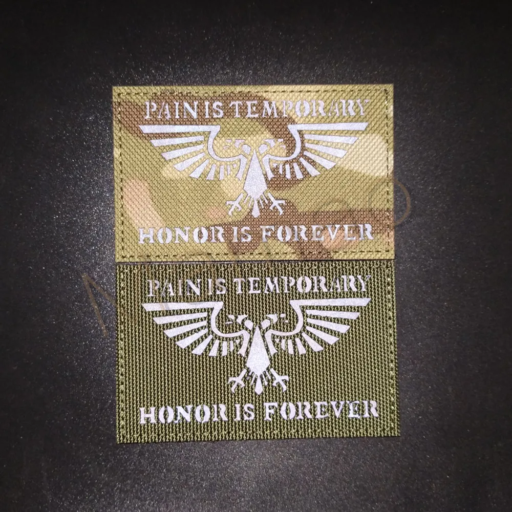 PAIN IS TEMRORARY HONOR IS FOREVER Patch Светоотражающие ИК нашивки значки тактическая Боевая аппликация для куртки джинсы Жилеты униформа