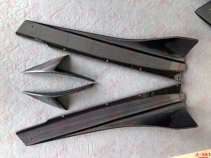 Z-ART боковые юбки из углеродного волокна для mlaren MP4-12C 650S 650 передний сплиттер из углеродного волокна для MP4-12C ветровой сплиттер из углеродного волокна