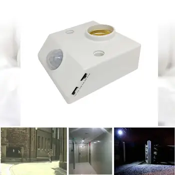 

E27 AC 85-265V Infrared Motion Sensing Switch Infrared Motion Sensor Automatic Light Lamp Holder Switch Intelligent Light