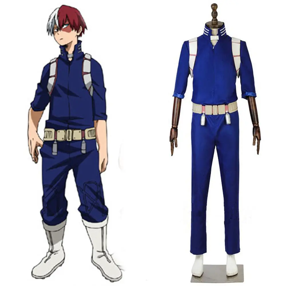 Мой Boku No Hero academic костюм Todoroki Shoto боевой униформа косплей полный комплект|Костюмы