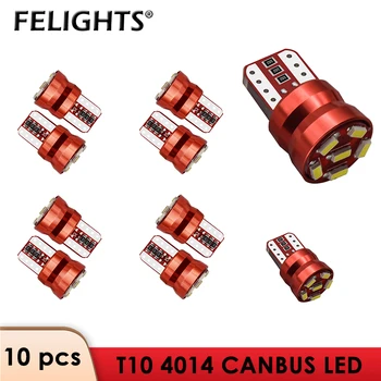 

10 PCS T10 canbus w5w led car light 6smd erro free 168 194 clearance parking license plate reading auto lamp led interior lights