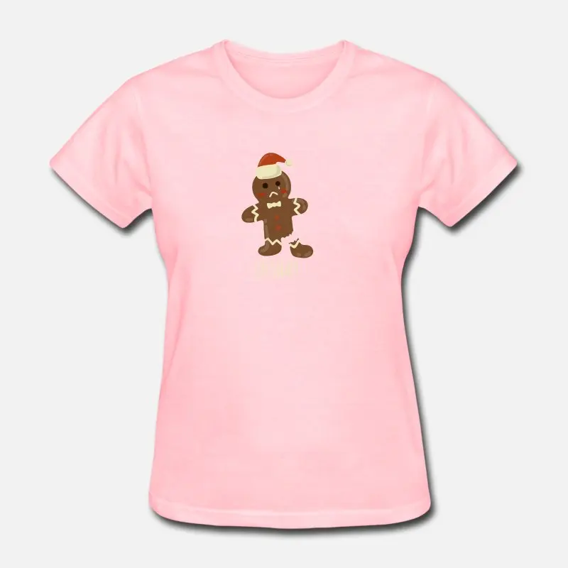 Women-Pink Новейший Oh Snap! Забавная Рождественская футболка с пряником, Мужская хипстерская футболка с круглым вырезом, Мужская футболка с коротким рукавом, Мужская футболка в стиле хип-хоп - Цвет: Women-Pink