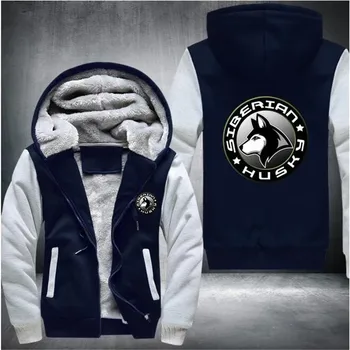 

Husky Symbol Mens Winter Hoodies Male 2020 Harajuku High Quality Casual Sweatshirts Zipper Warm Sportswear Thicken Warm Outwear