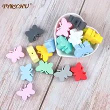 

TYRY.HU 5PC Butterfly Silicone Beads Baby Teething Necklace DIY Making Animal BPA Free Silicone Beads Baby Teether Accessories