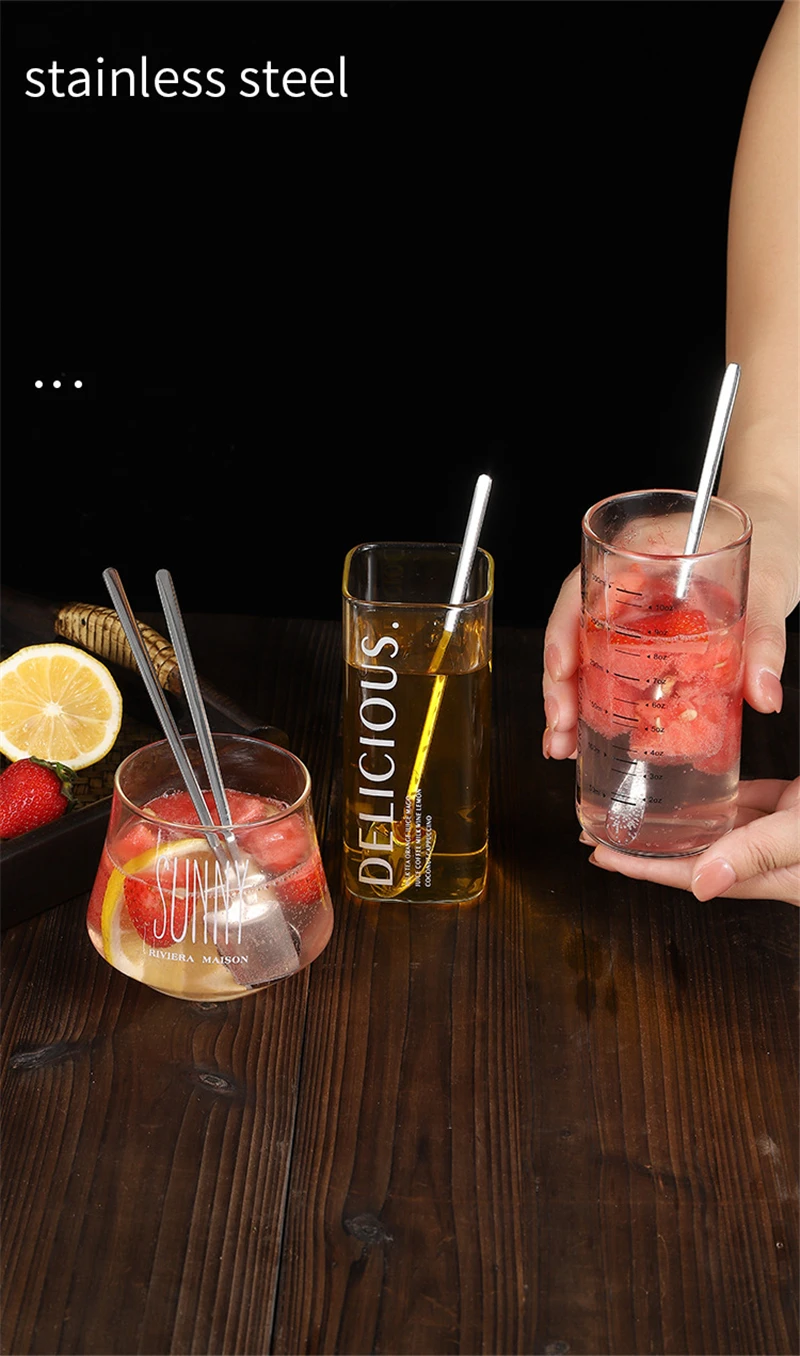 Description Picture 3 of item304 Stainless Steel Coffee Honey Mixing Spoon Tableware Long Handle Ice Cream Tea Shovel Spoons Kitchen Accessories Bar Tools