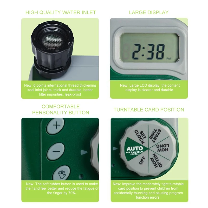 Outdoor Garden Irrigation Controller Solenoid Valve Timer Garden Automatic Water Irrigation Controller Irrigation Controller