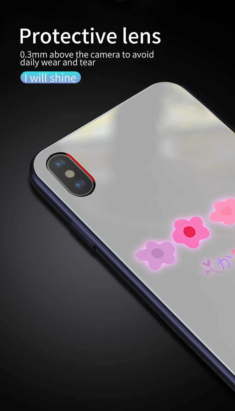 Умный светодиодный светящийся чехол для iPhone 11 Pro Чехол Mofi для iPhone 11 Max чехол крутой K-POP стеклянный чехол с рисунком