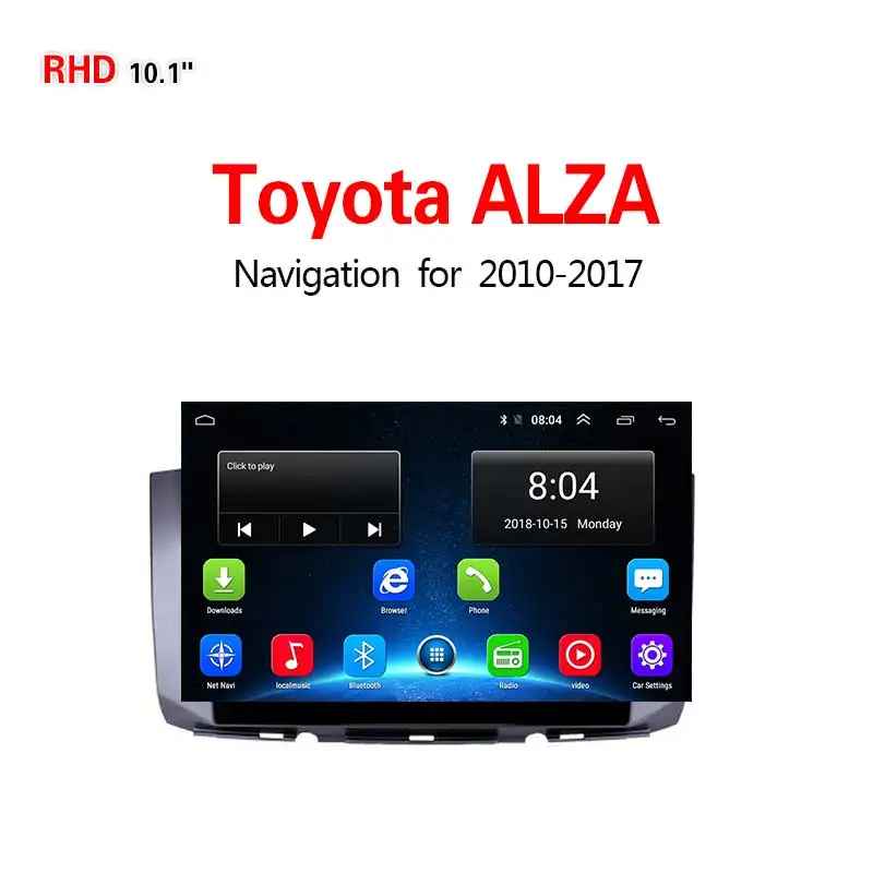 Lionet gps навигация для автомобиля Toyota ALZA 2010- 10,1 дюймов RT1067Y - Размер экрана, дюймов: 4G1G16G