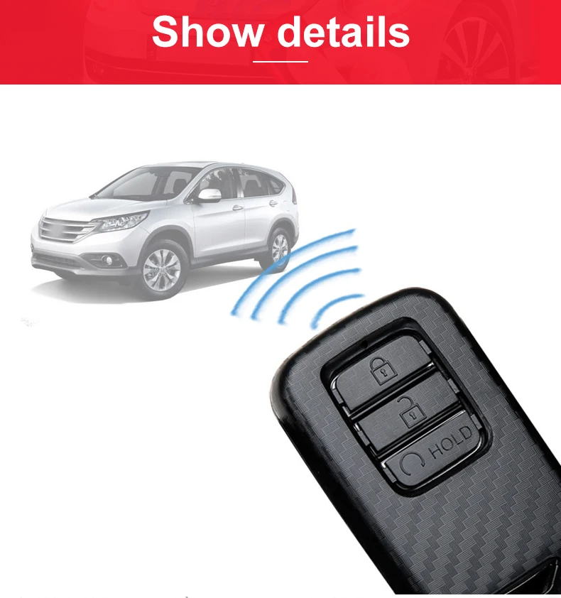 Чехол для ключей автомобиля из углеродного волокна ABS для Honda Civic CRV HR-V Odyssey Accord City Pilot Vezel Jazz BRV XR-V Fit Freed