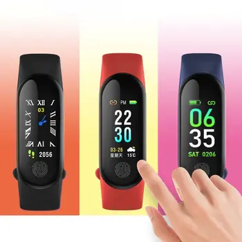

M3 Plus Smart Bracelet Heart Rate Blood Pressure Health Waterproof Smart Watch M3 Pro Watch Wristband Fitness Tracker