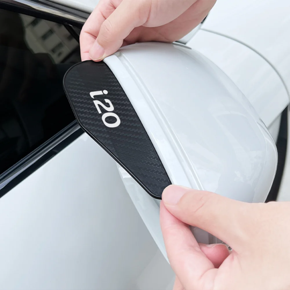 Car Rain Eyebrow Decals Rainproof Tuning Car Accessories Decoration 2PCS rearview mirror rain eyebrow rearview mirror rain guard For Hyundai I10 I20 Ix25 I40 Ix55 Equus Creta Ioniq Eon