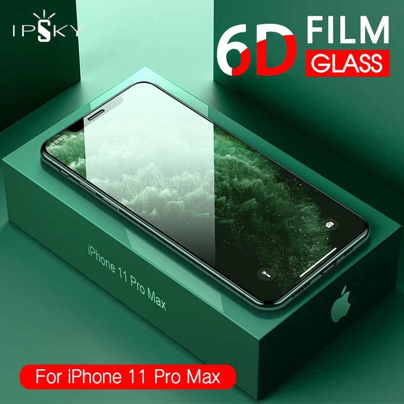 Защитное стекло IPSKY HD полное покрытие для iPhone 11 Pro Max SE 2020 изогнутое закаленное