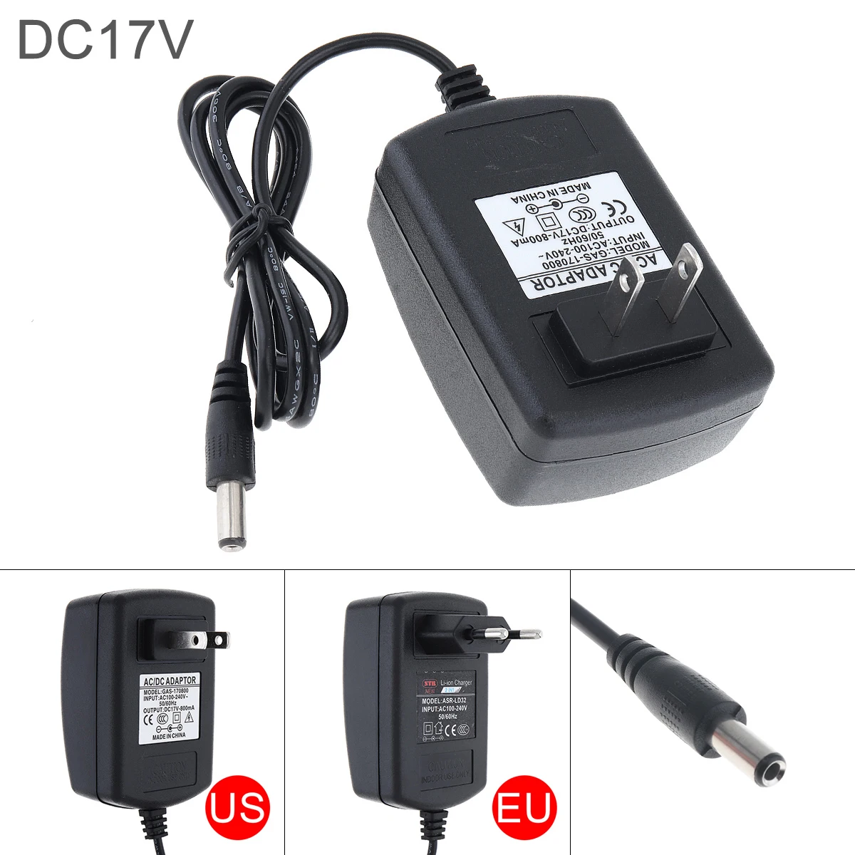 80cm Universal DC 16.8-17V Lithium Battery Rechargeable Charger 100-240V Power Supply for Lithium Electrical Drill Screwdriver sunmoon er17505m power type 3 6v dedicated intelligent water meter lithium battery universal flow meter gas meter battery