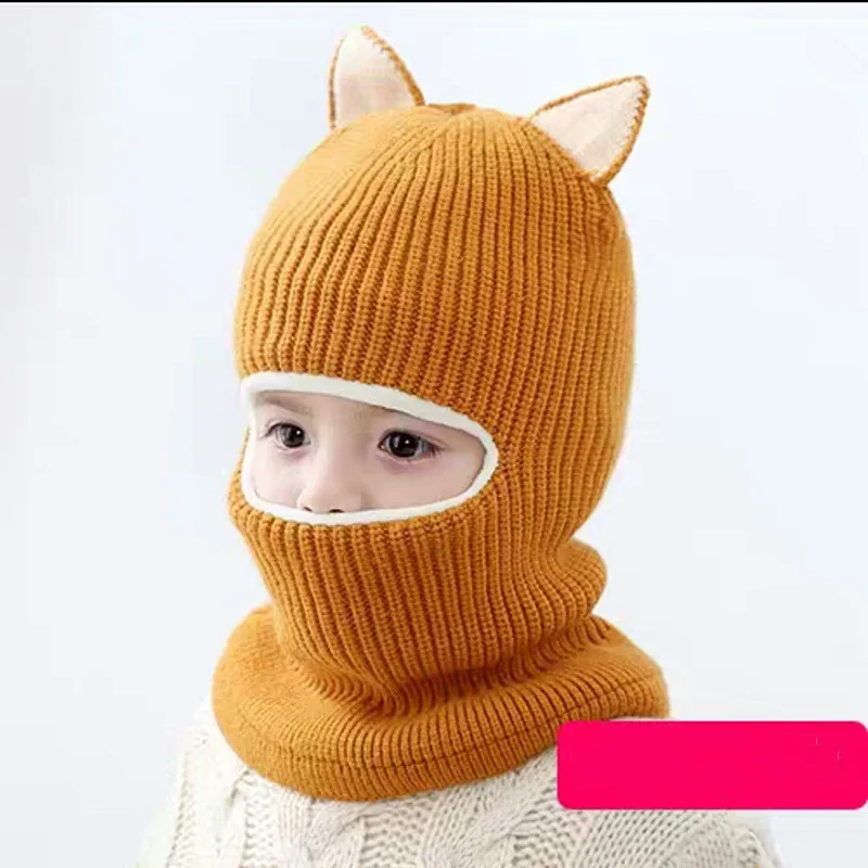 yellow2 Шарф с капюшоном; шапка для новорожденных мальчиков; зимняя теплая вязаная шапка с клапаном; шарф для маленьких девочек; шапка для новорожденных; реквизит для фотосессии; Modise cap s - Цвет: yellow2