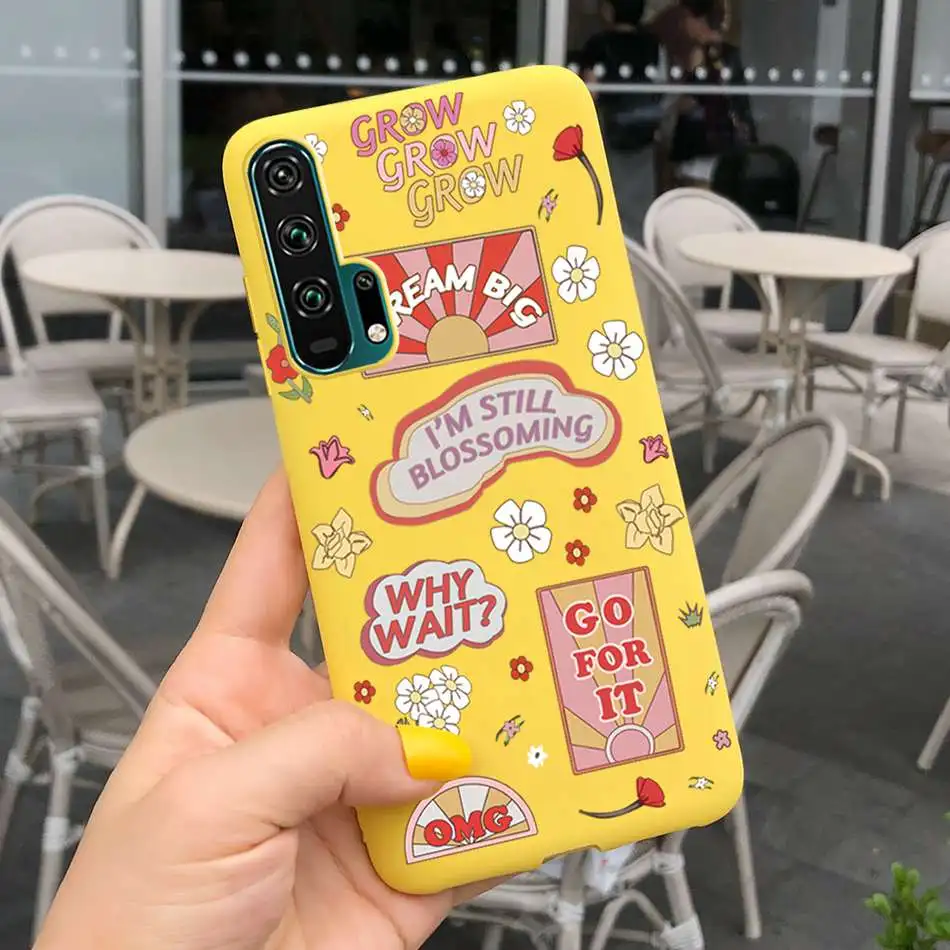 wallet cases Phone Case For Huawei Honor 20 Pro Lite Cases Flower Pretty Girl Soft Silicone Back Cover For Honor 20 Lite pro 20Lit 20Pro phone flip cover