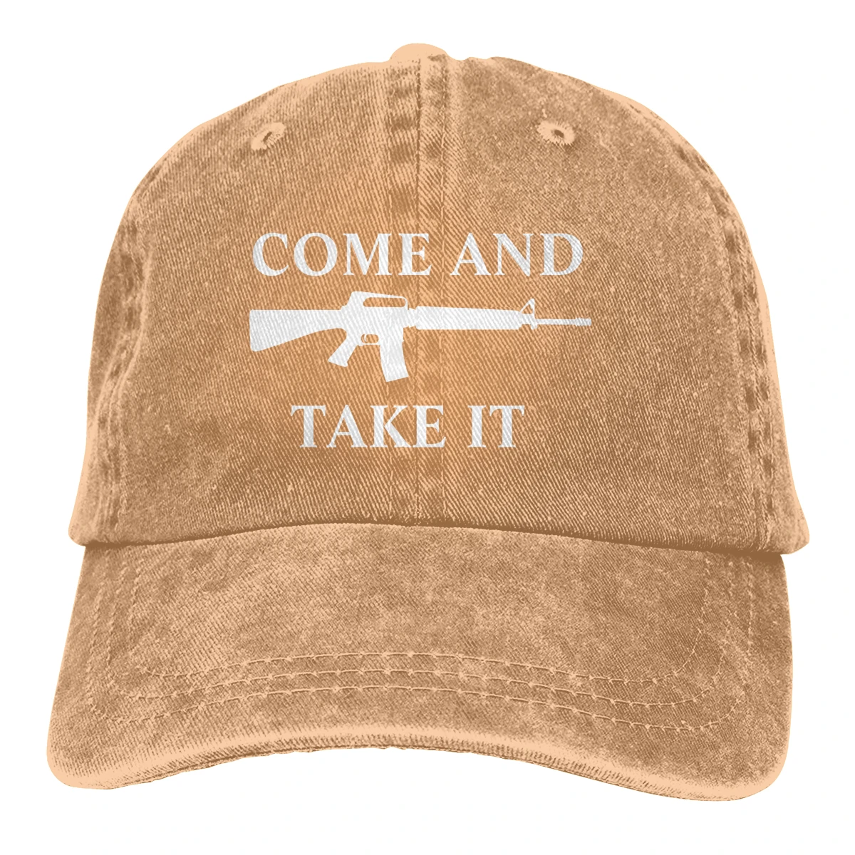 Come and take it Casquette черного цвета в стиле унисекс для мужчин и женщин из джинсовой ткани Strapback Бейсбол Кепки регулируемые клюшки для гольфа шляпа для папы - Цвет: Хаки