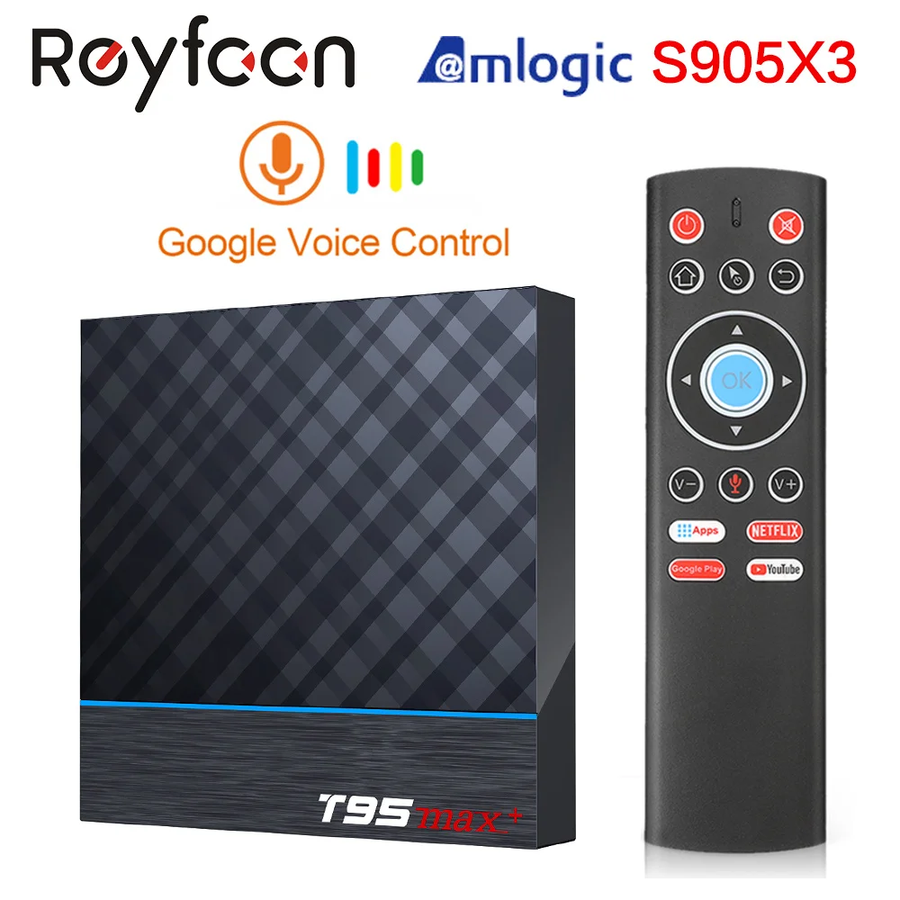ТВ-приставка T95 MAX Plus Amlogic S905X3 Android 9 0 4 Гб 64 Поддержка Dual Wifi 8K 24fps Netflix Youtube медиаплеер