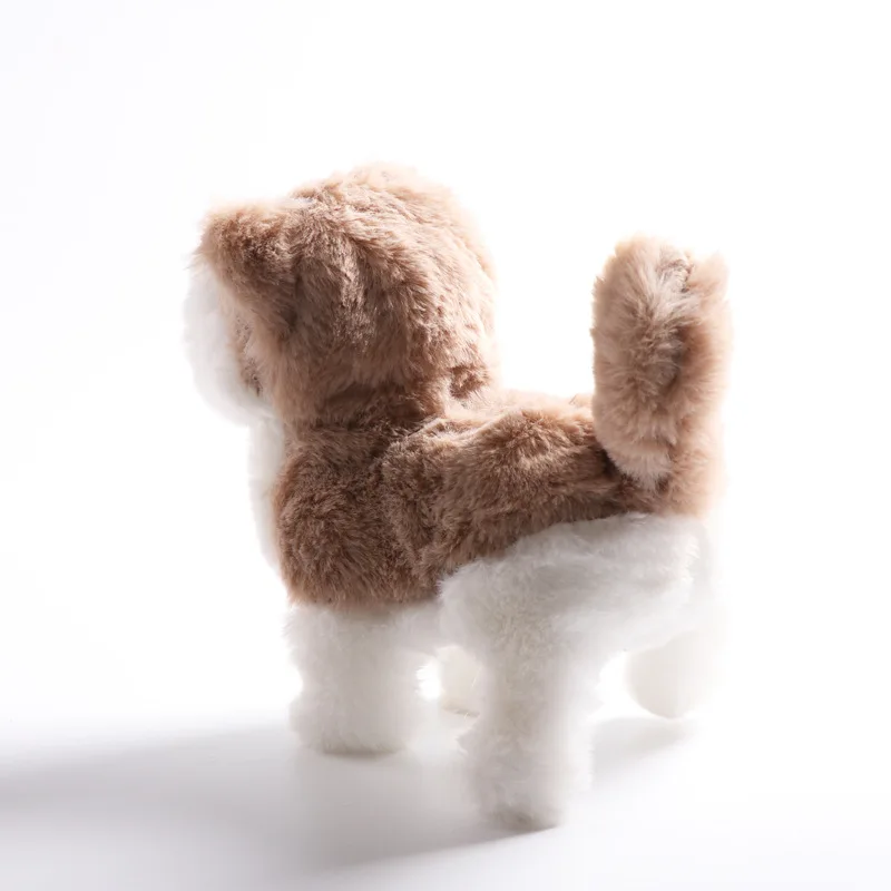 Горячая Электрический мягкий плюшевый робот собака хаски игрушки может лаять ходить вперед и назад Моделирование игрушки для детей Подарки