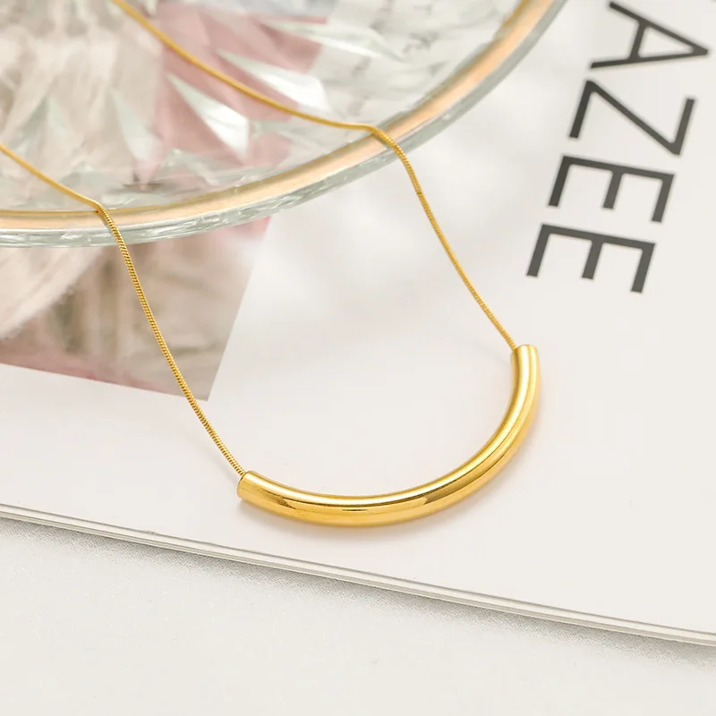 Geometric Arc Necklace - Image 3