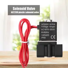 AC110V Электрический электромагнитный клапан одностороннее прямое действие воздушные газовые жидкости вода 2 способ прямого действия нормально закрытый пластиковый клапан