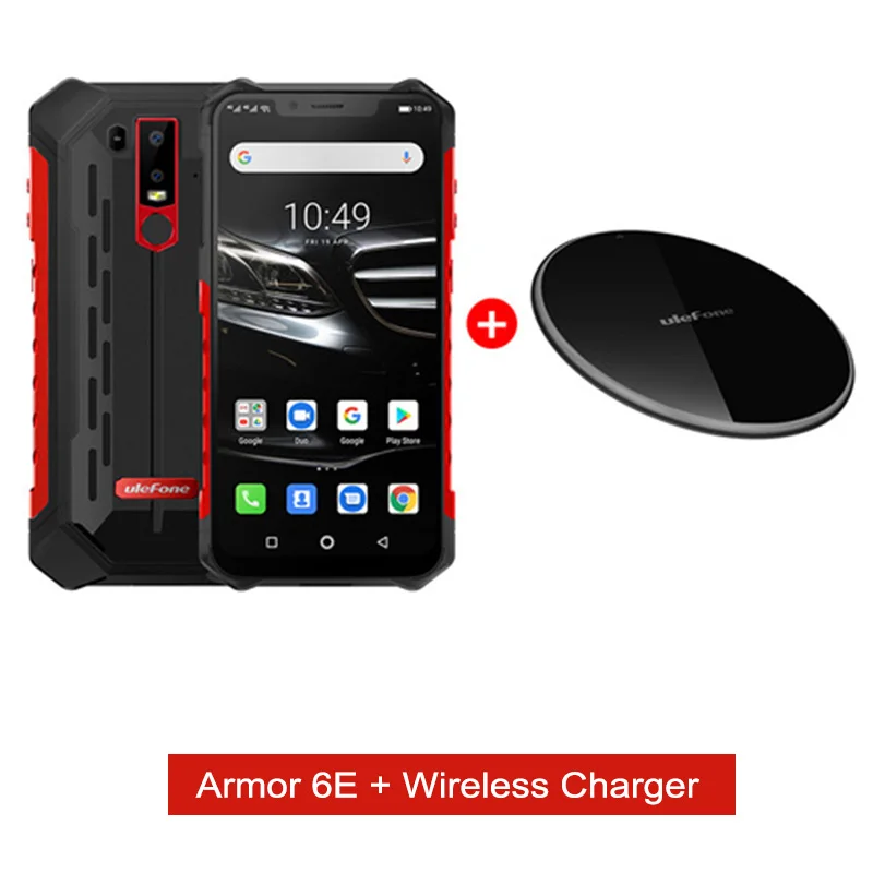 Armor 6E n UF002 Ulefone Armor 6E IP68 водонепроницаемый мобильный телефон Helio P70 4 Гб+ 64 Гб 6," Беспроводное зарядное устройство 5000 мАч Android 9,0 смартфон NFC - Цвет: Armor 6E n UF002
