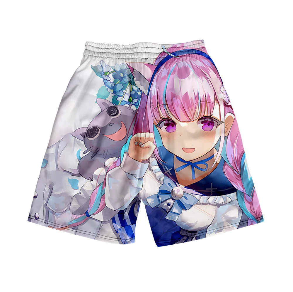 HOLOLIVE VTuber minato aqua 3D print Summer Men's Recreational style shorts Harajuku Kawaii Beach Shorts 2