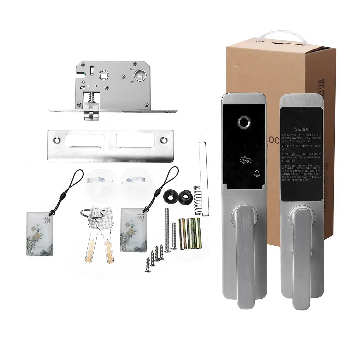 

Smart Digital Door Lock Fingerprint Password Anti Theft Lock Door Card Kit Touch Electronic Lock Hotels Home Access Security