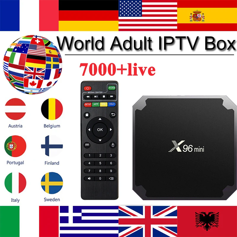 X96 Мини ТВ приставка на базе Android box IPTV подписка Европа 7000 live best French Spain голландский Германия бельгийский IPTV box m3u smart ip tv бесплатно