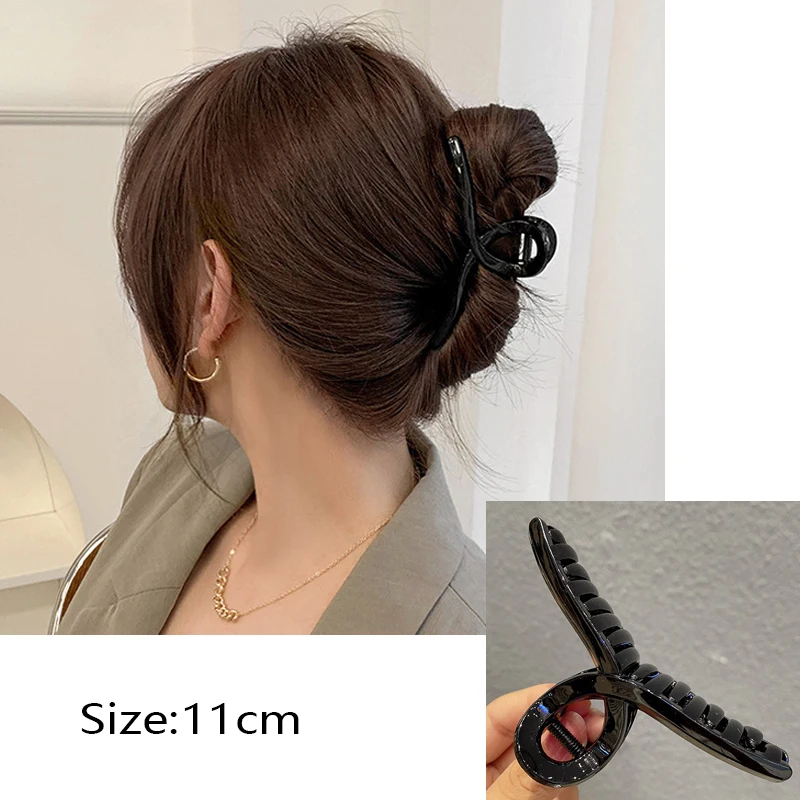 mini hair clips 2022 Korean Metal Geometric Hair Claw Barrettes Elegant Hair Clip Crab Hollow Out Hairpin Headwear Women Girl Hair Accessories hair clips for women Hair Accessories